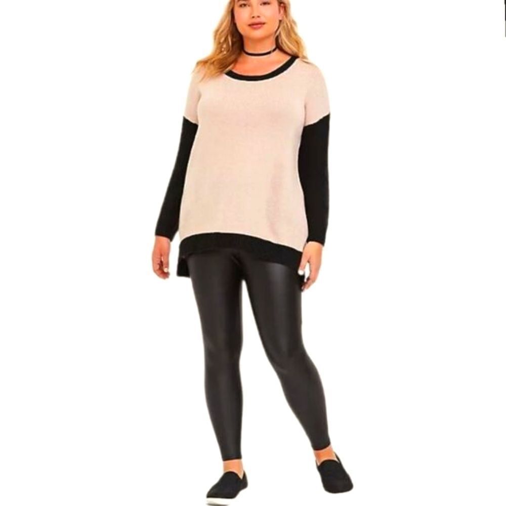 Torrid New  Blush Pink Color  Block Sweater.